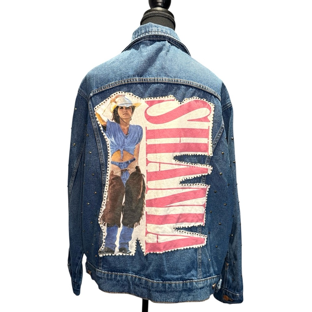 🫶🏼Custom Shania Twain Denim Jacket Rhinestone Western Country Concert Tour Y2K